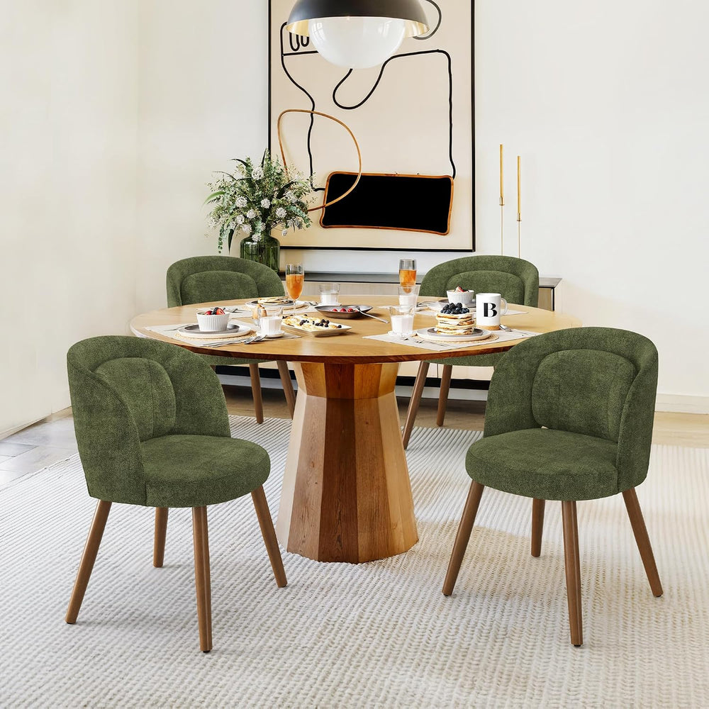 LUE BONA Dining Chairs Set of 4, Modern Upholstered Kitchen Chairs with Solid...