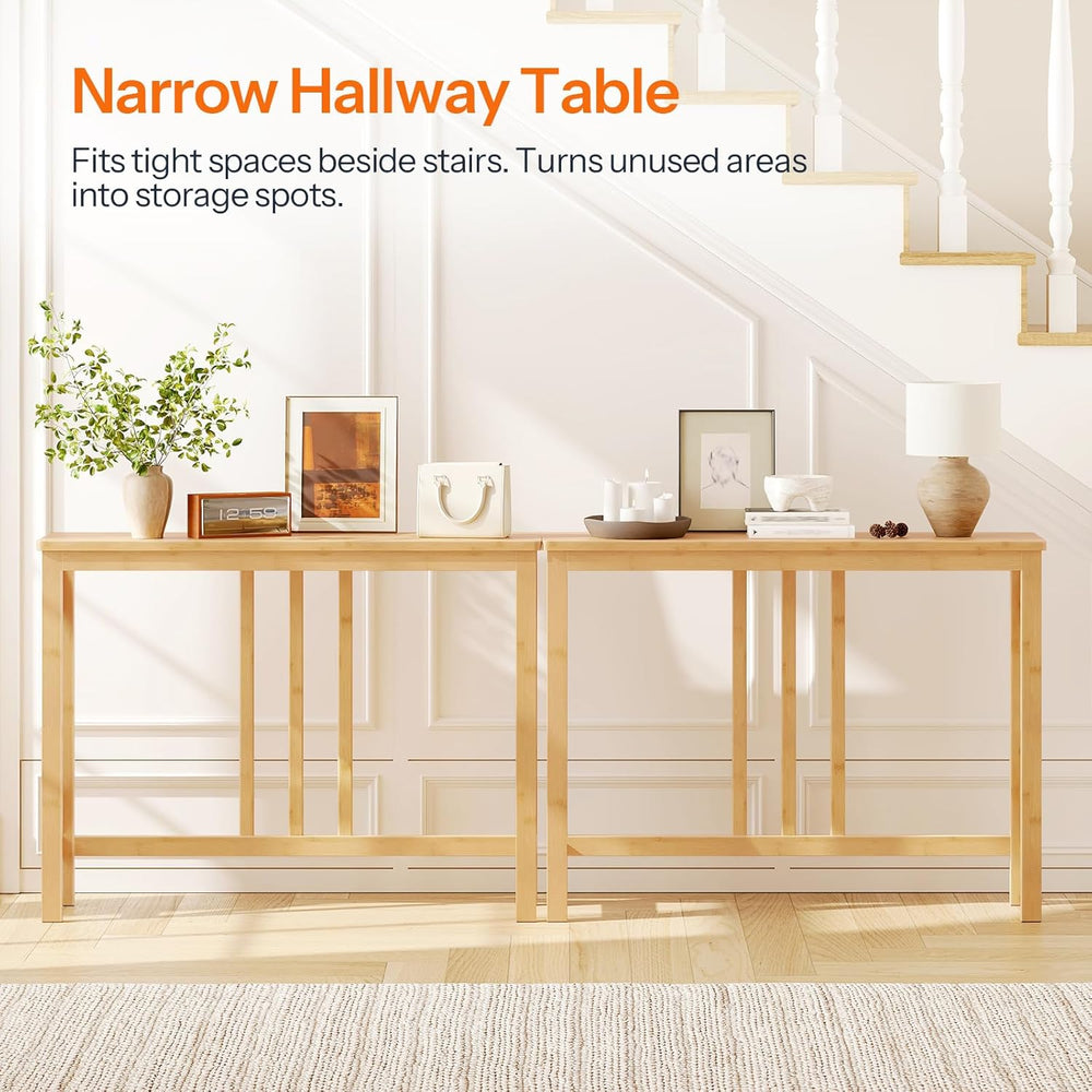HOOBRO Narrow Console Table, Sofa Table for Entrance, 39.4" Long Entrywa...