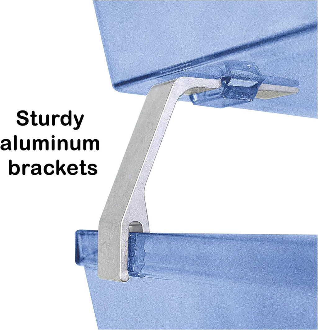 Acrimet Facility 2 Tier Letter Tray, Side Load, Letter Size/A4, Desktop File Organizer, Plastic (Clear Blue Color)