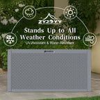 ZYJOYY Outdoor Storage Box, 90 Gallon Deck Box, Waterproof Resin Storage Box for Patio Cushions, Gardening Tools, Lockable, UV Resistant, Grey