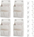 Hanging Basket for Organizing, Wall Organizer with Pockets and Over The Door Organizer，Can for Home, Closet, Office and Camper (4 White)