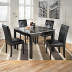 Signature Design by Ashley Maysville 5 Piece Counter Height Dining Set, Includes Table and 4 Bar Stools, Black