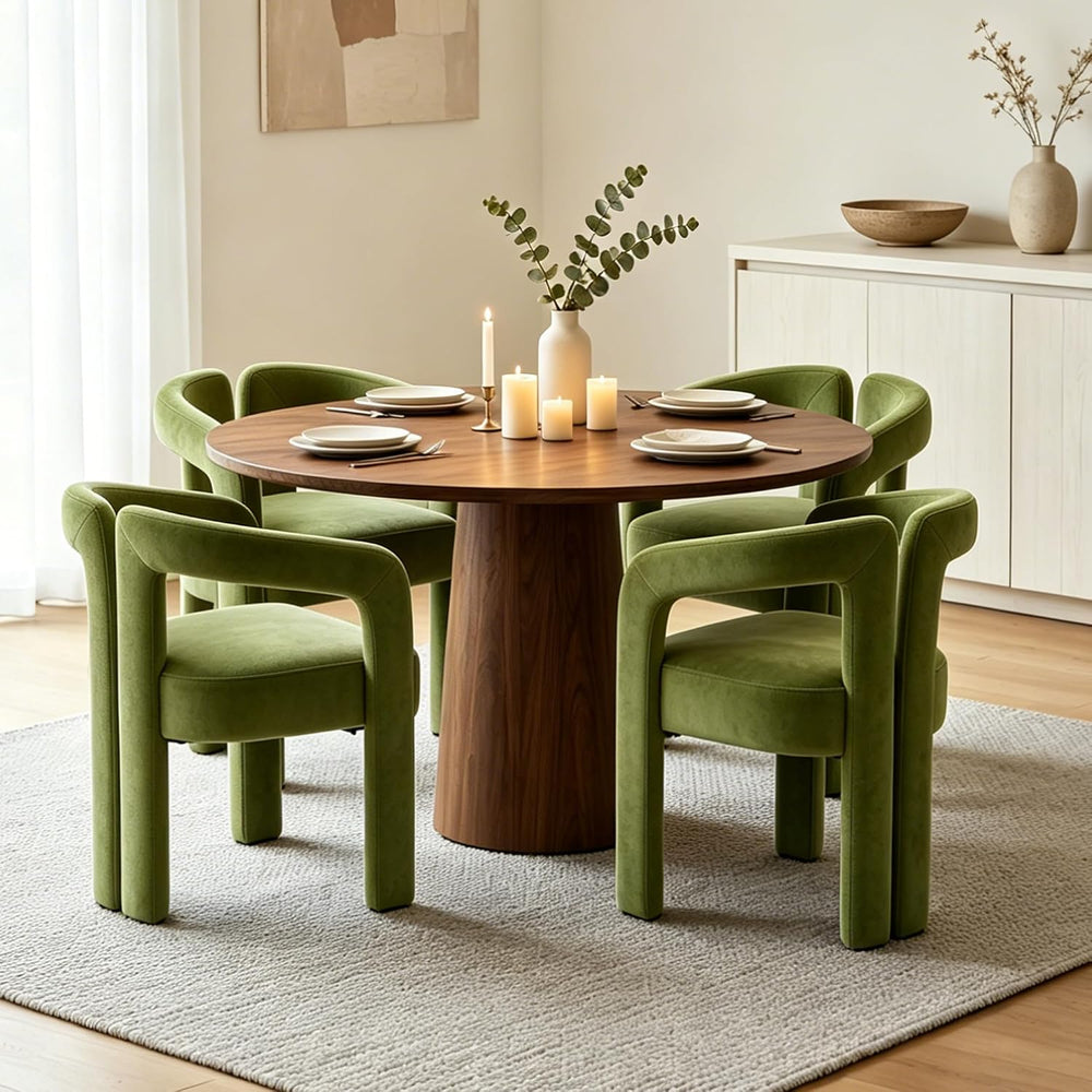 Modern Velvet Dining Chairs Set of 1, Mid Century Modern Upholstered Accent C...