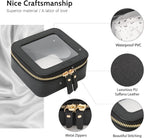 Aveniee Mini Clear Makeup Bag, Small Cosmetic Bags Travel Toiletry Pouch Organizer, TSA Approved Make up Case with Zipper, Car Bag for Essentials,Black