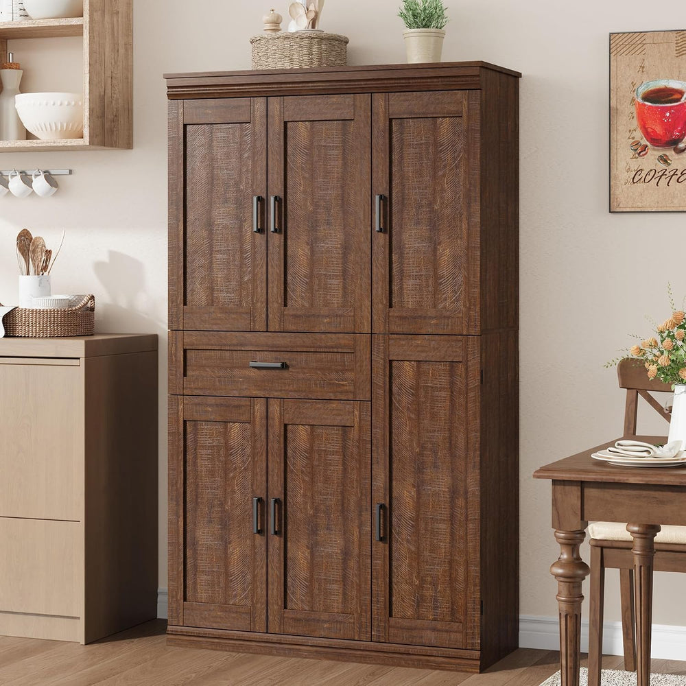 Garvee 70" Tall Kitchen Pantry Storage Cabinet,Modern Kitchen Hutch Cabi...