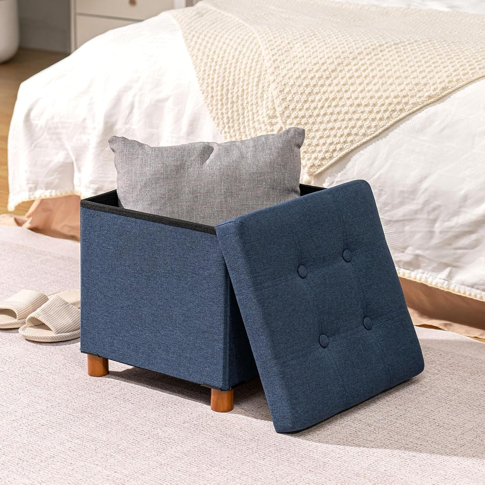 B FSOBEIIALEO Storage Ottoman with Tray, Foot Stools and Ottomans with Legs, ...