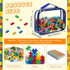 Sanwuta 6 Packs Toy Storage Bags, PVC Organizing Case Bags with Zipper, Waterproof Toy Container for Board Games, Building Blocks, Puzzles, Small Toys and Kids Books(Small,Bright Color)