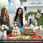 Wooden Baby Shower Crate Closet, Personalized Baby Shower Basket, Burnt
