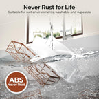 Orimade Shower Caddy 5-Pack, No-Drill Adhesive Shelves for Bathroom, Rustproof ABS Storage Organizer Set, Clear