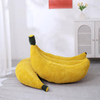 Banana Chaise Lounge Sofa Chair for Living Room, Bean Bag Chair with Ottoman, Floor Sofa Bed with Footrest, Comfy Convertible Lounger, Plush Couch for Bedroom, Dorm (Yellow, Queen)