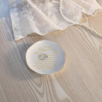 HOME SMILE Matron Of Honor Ring Dish - Will You Be My Matron Of Honor - Jewelry Trinket Dish Tray, Bridesmaid & Bridal Shower Gifts - Proposal Gift For Bestie, White Ceramic