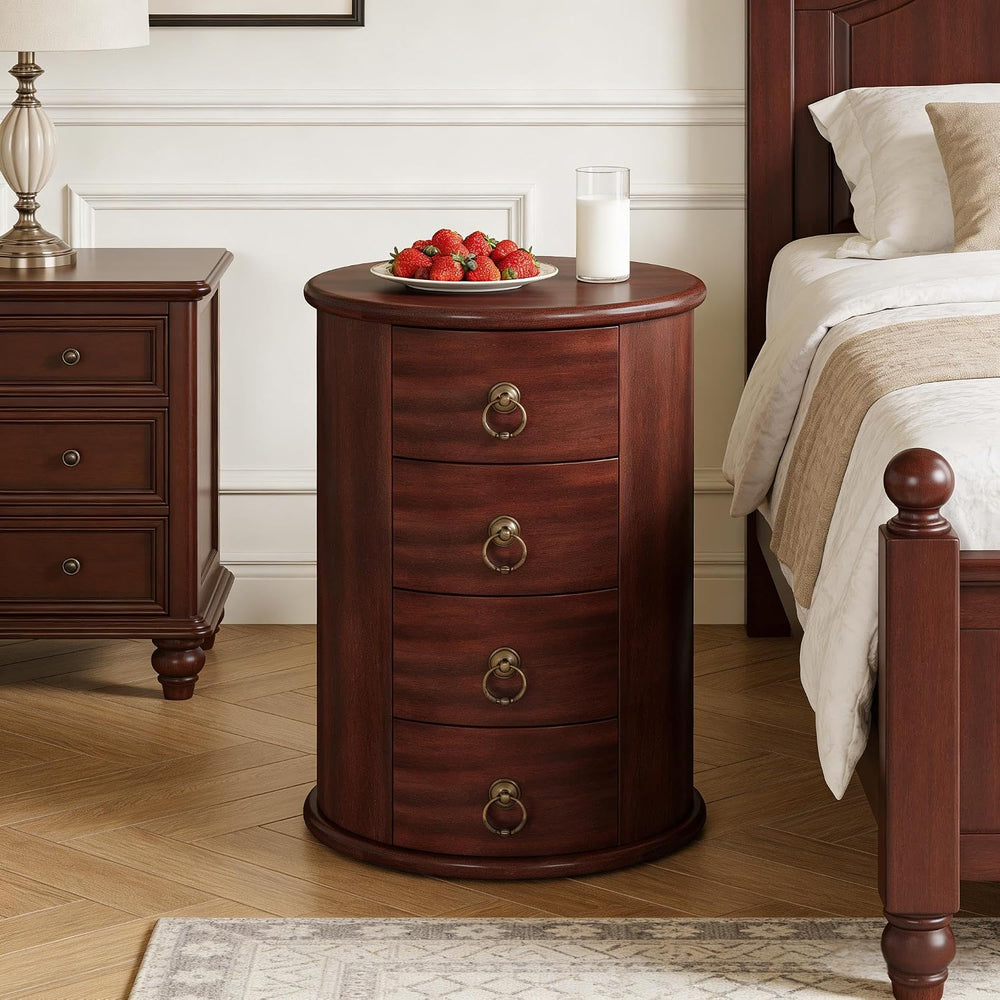 Wood Bedside Table,Side Table,Round End Table FJ484