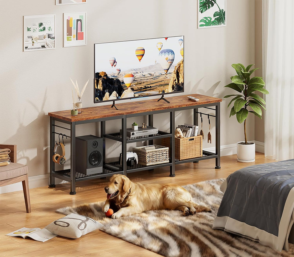 Furologee TV Stand for TVs up to 55 Inch, Entertainment Center with Open Stor...