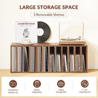 IOTXY DIY Modular Cube Bookcase - CubeXY Customizable Stackable Expandable Basic Shelving Units, 12-Cube Wooden Open Bookshelf with Removable Shelves for Vinyl Record Storage Organizer, Walnut
