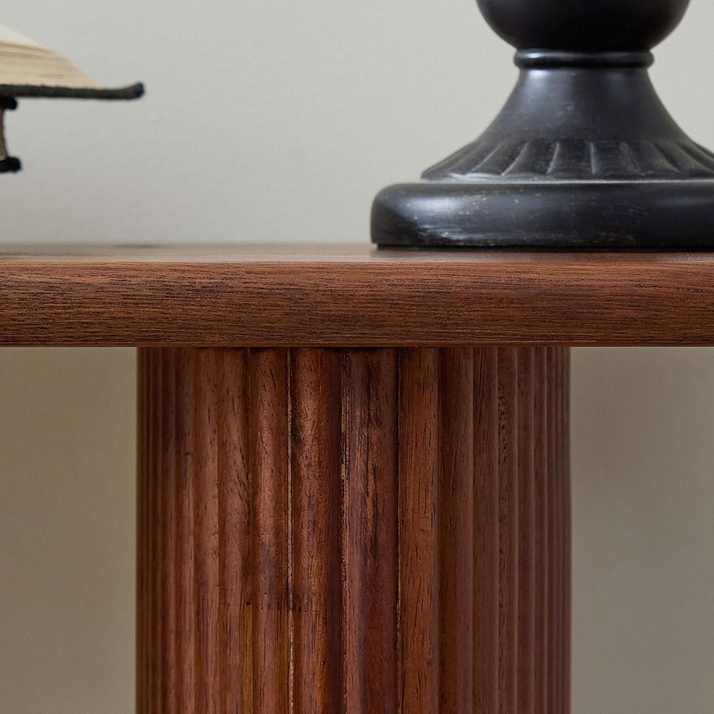 59.06" Narrow Console Table for Living Room with Unique Stainless Steel ...