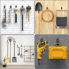 3-H Garage Wall Hooks 10 Pack, Garage Hooks Heavy Duty with Extra Welding Spots, Wall Storage Organizer for Hanging for Garden, Lawn, Yard (Orange)