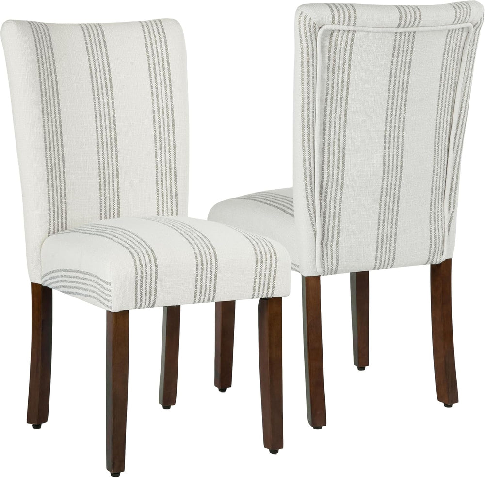 HomePop Parsons Dining Chair - Brown Stripe (Set of 2)