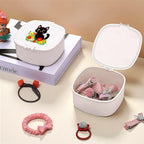 Small Hair Accessories Organizer Box For Girls Kids Teens Women, Hair clips/Ties/bands/pins/barrettes/scrunchies Organizer and Storage! (Cat)