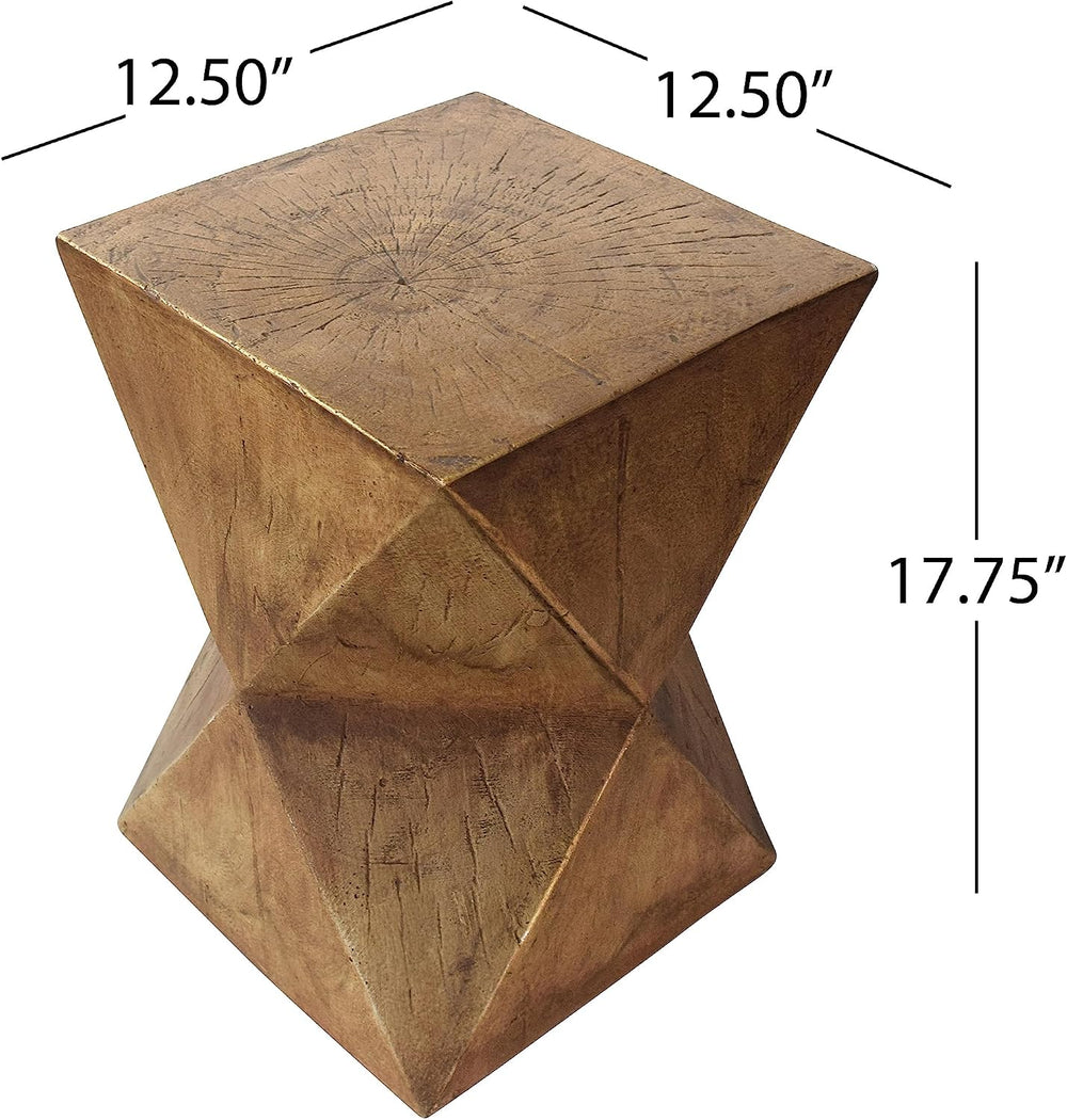 Geometric Side Table: Abstract Hourglass Design Lightweight Concrete Structur...