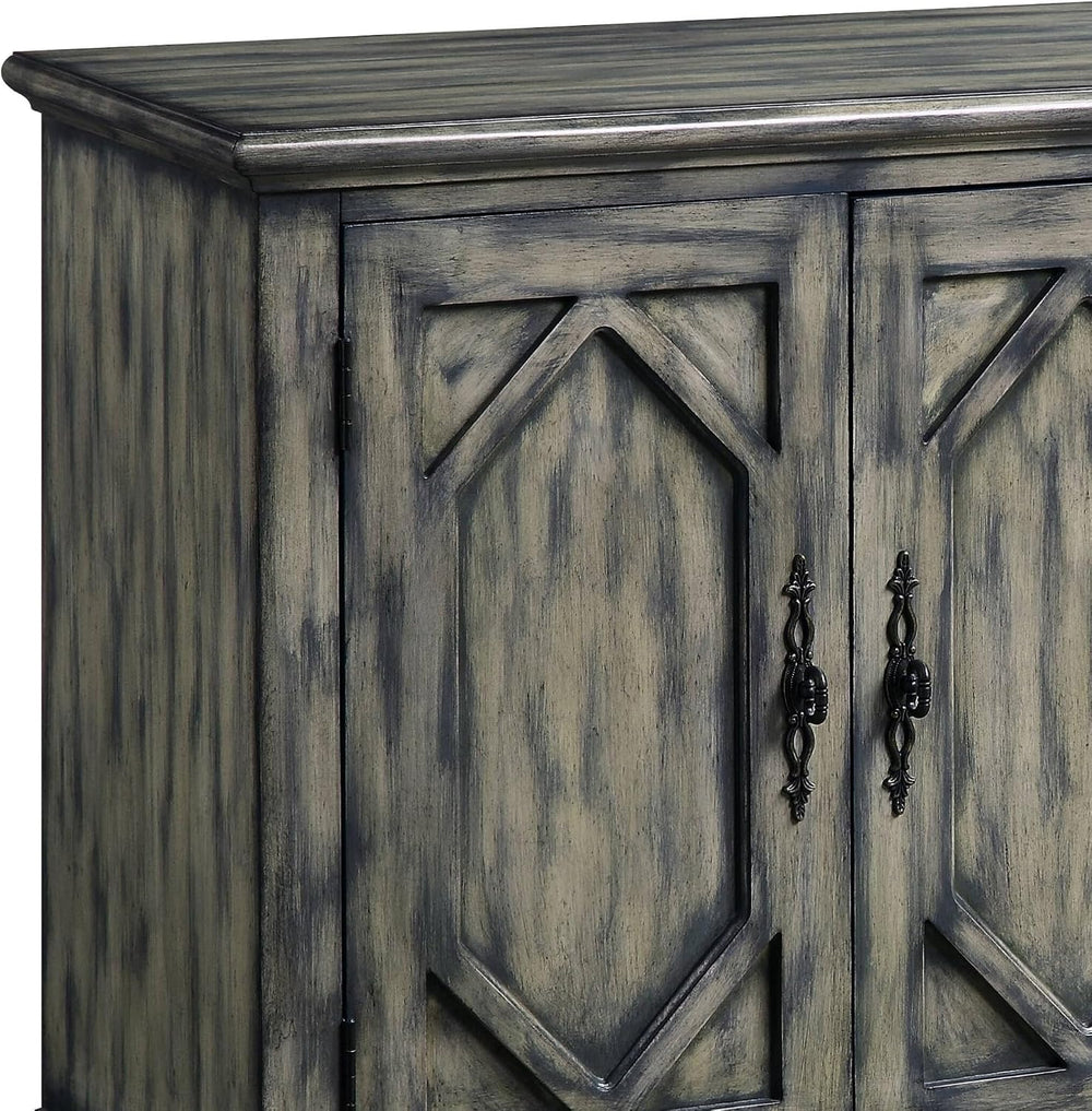 Rustic Console Cabinet witn Drawers, Storage Pantry Sideboard Locker for Livi...