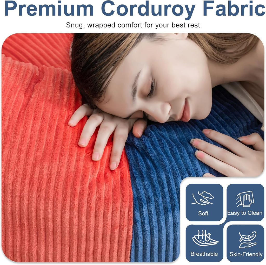 Giant Bean Bag Chairs for Adults,Memory Foam Firm Boneless Floor Gaming Chair Reading Chair,Colorful Plush Corduroy Cover,Comfy Chairs for Livingroom Bedroom Reading Nook Movie Night