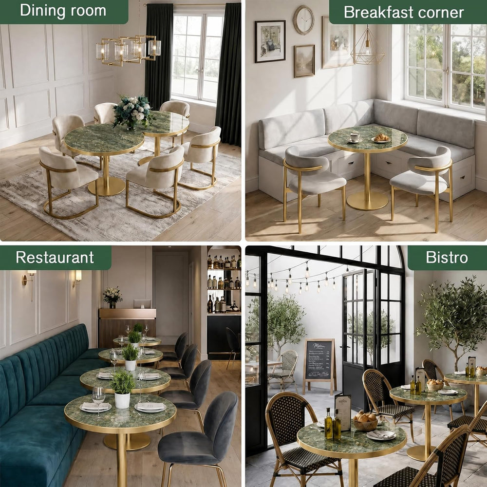 31.5" Tulip Table, Small Modern Round Dining Table for 2-4, Sintered Sto...