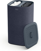 Joseph Joseph Tota 60 liter/15.8 gallon Laundry Hamper Separation Basket with lid, 2 Removable Washing Bags with Handles- Carbon Black