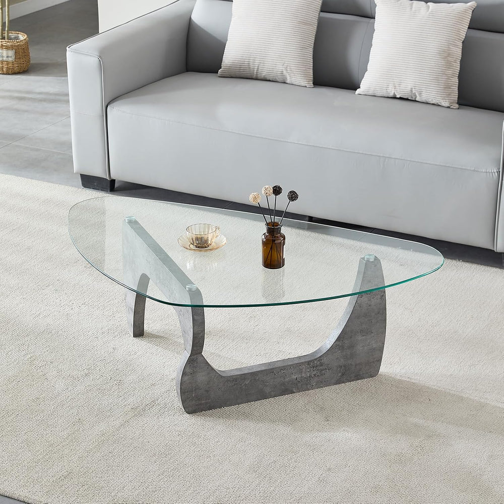 Btrpily Wooden Coffee Table - Modern Marble Coffee Table， Contemporary, Styli...