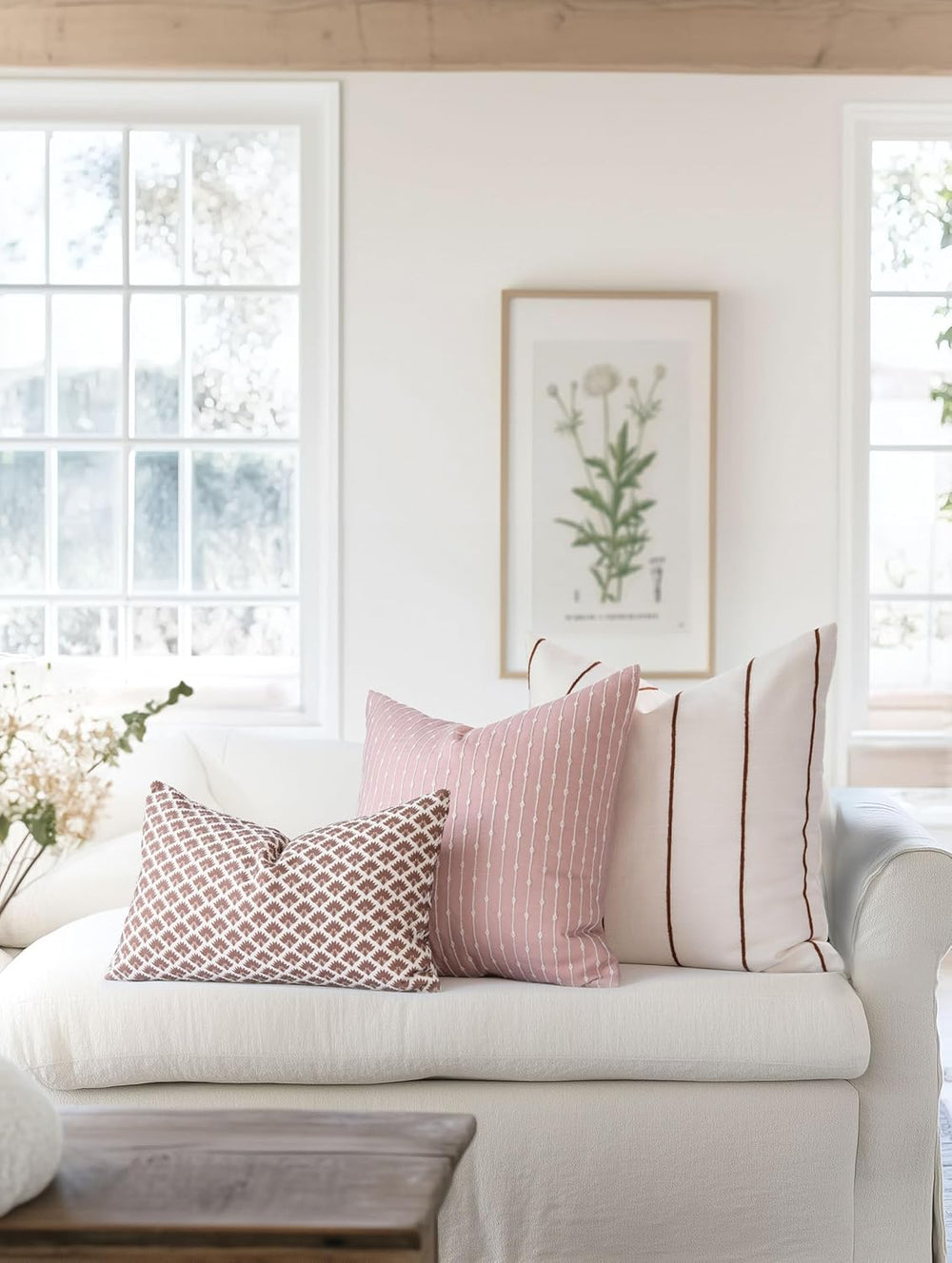 Crumbs Home Modern Farmhouse Fall Linen Indoor Outdoor Lumbar Pillow Cover On...