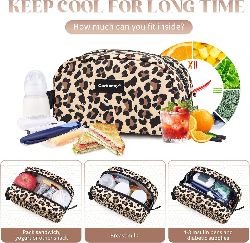 Small Cooler Bag Freezable Lunch Bag for Work School Travel,Leak-Proof Small Lunch Bag,Small Insulated Bag for Kids/Adults,Freezer Lunch Bags,Freezable Snack Bag,Mini Lunch Bag Fit for Yogurt