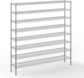 14" Deep x 72" Wide x 74" Height Wire Shelving Kit | 8-Tier | NSF Commercial Storage Rack Unit