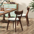 NAFORT Dining Chairs Set of 6/4/2, Modern Fabric Upholstered Dining Room Chair, Farmhouse Wooden Kitchen Chairs with Curved Backrest for Dining Kitchen Room, Living Room, Studio, Restaurant