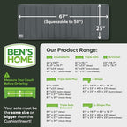 BEN'SHOME® Deep Couch Cushion Support for fix Sagging Seats - Heavy Duty Solid .5" Wood Sofa Support Board | Adjustable 58"-67" x 25" Under Cushion Insert | Non-Slip Furniture Saver | 400 LB Capacity