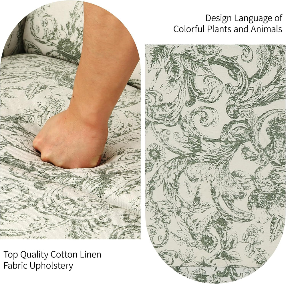 Swivel Glider Floral Recliner Chair, High Back Swivel Rocker Fabric Wingback ...