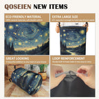 Night Sky Laundry Hamper,Collapsible Laundry Baskets,Stream Fireflies Dirty Clothes Baskets with Handles,Oxford Cloth Hamper for Bedroom,Bathroom,College Dorms, 16"x20"