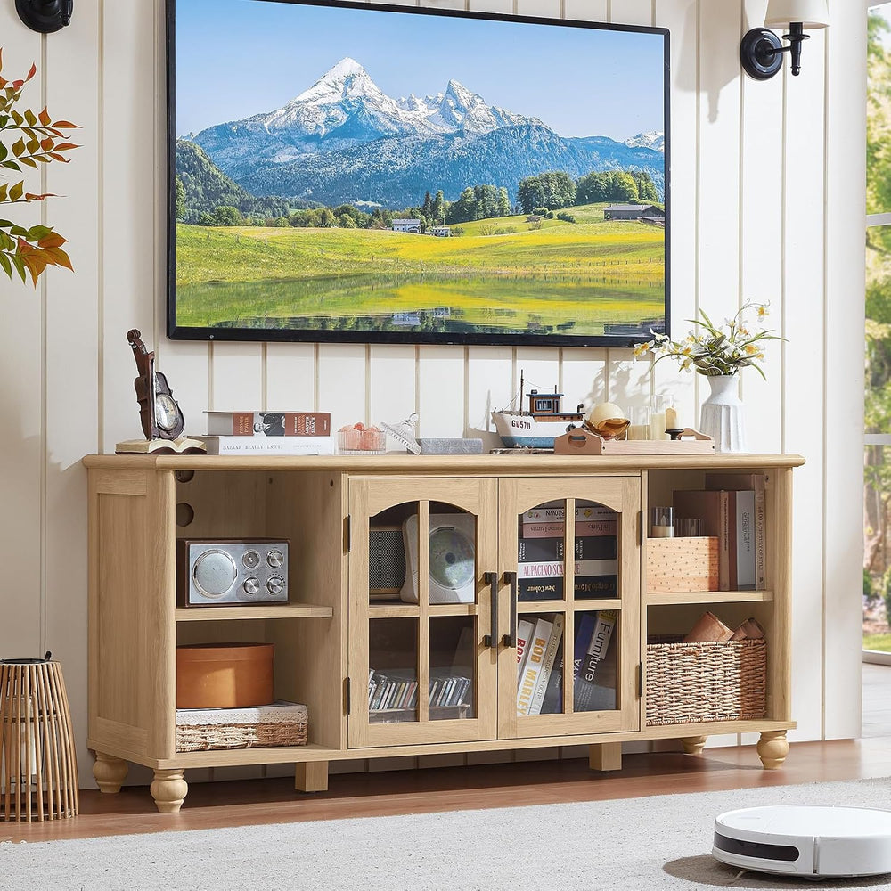 RWYHG Farmhouse TV Stand for 60 in TV, Entertainment Center for Living Room |...