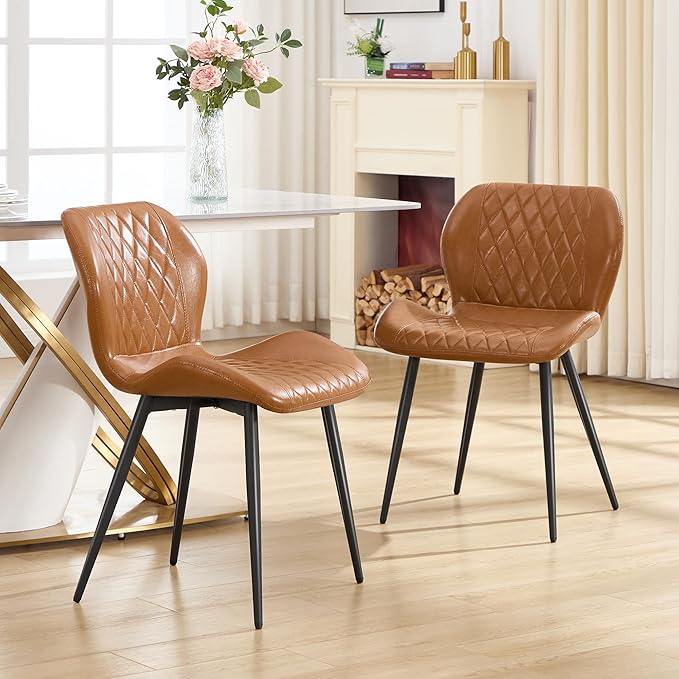 Dining Chairs Set of 4, Comfy Modern Dining Chairs with Thick Cushions, Uphol...