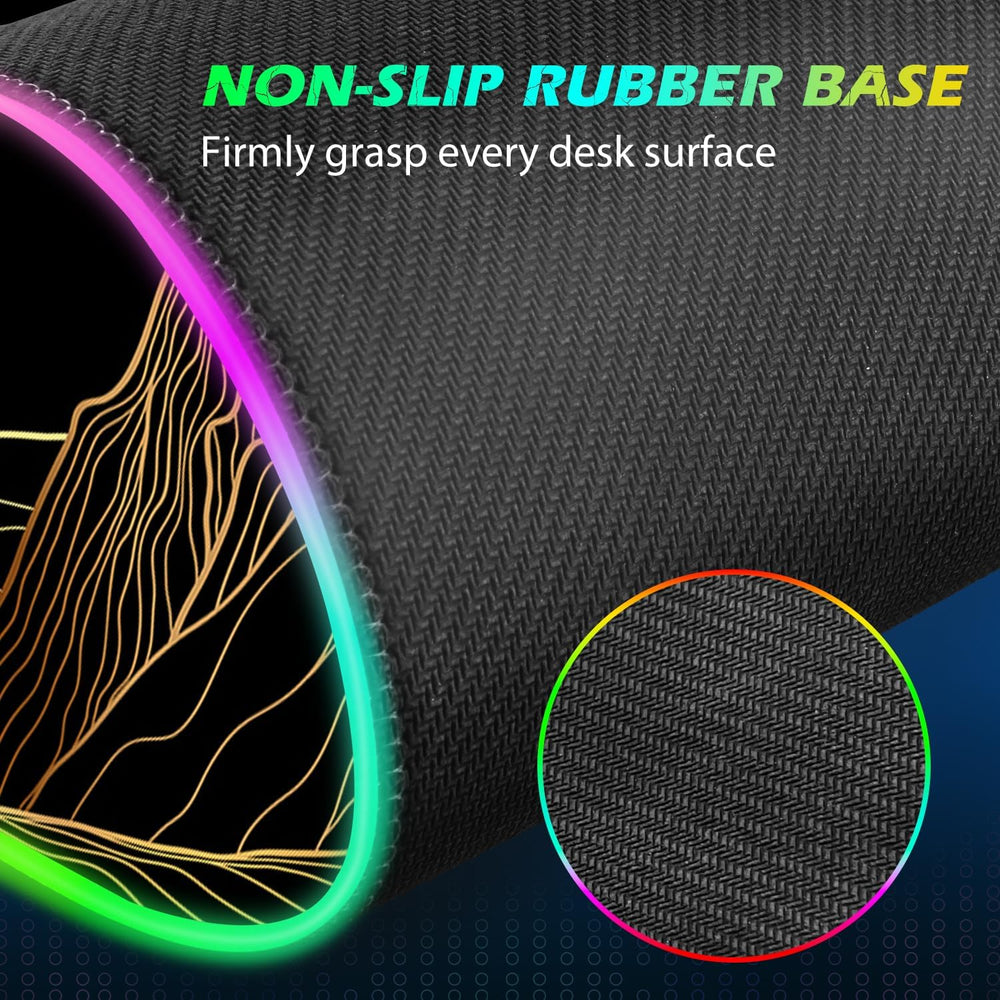 ToLuLu RGB Wireless Charging Gaming Mouse Pad, 7.5/10/15W 10 Light Modes LED ...