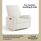 Storkcraft Sorrento Deluxe Power Recliner Swivel Glider, Ivory Boucle | Premium Electronic Nursery Rocking Chair, OEKO-TEX 100 Certified, Includes Dual-USB Charging Port with USB-A & USB-C