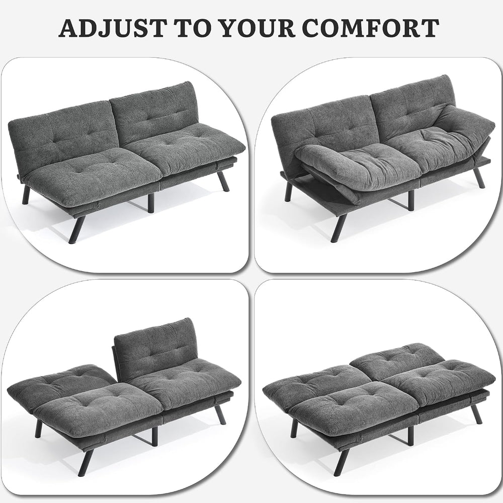 YITAHOME Convertible Futon Sofa Bed,70" Folding Futon Couch | Modern Mem...