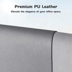 Aothia Leather Desk Pad Protector, Office Desk Mat, Large Mouse Pad, Laptop Desk Pad, Non-Slip PU Leather Desk Blotter, Waterproof Desk Writing Pad for Office and Home (Light Grey, 47" x 24")