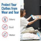 Spacesaver Vacuum Storage Bags with Hand Pump - Vacuum Seal Bags for Clothing, Comforters, Blankets - Reusable Compression Bags for Travel, Moving, Organization - 2S, 2M, 2L, 2XL Sizes - Pack of 8