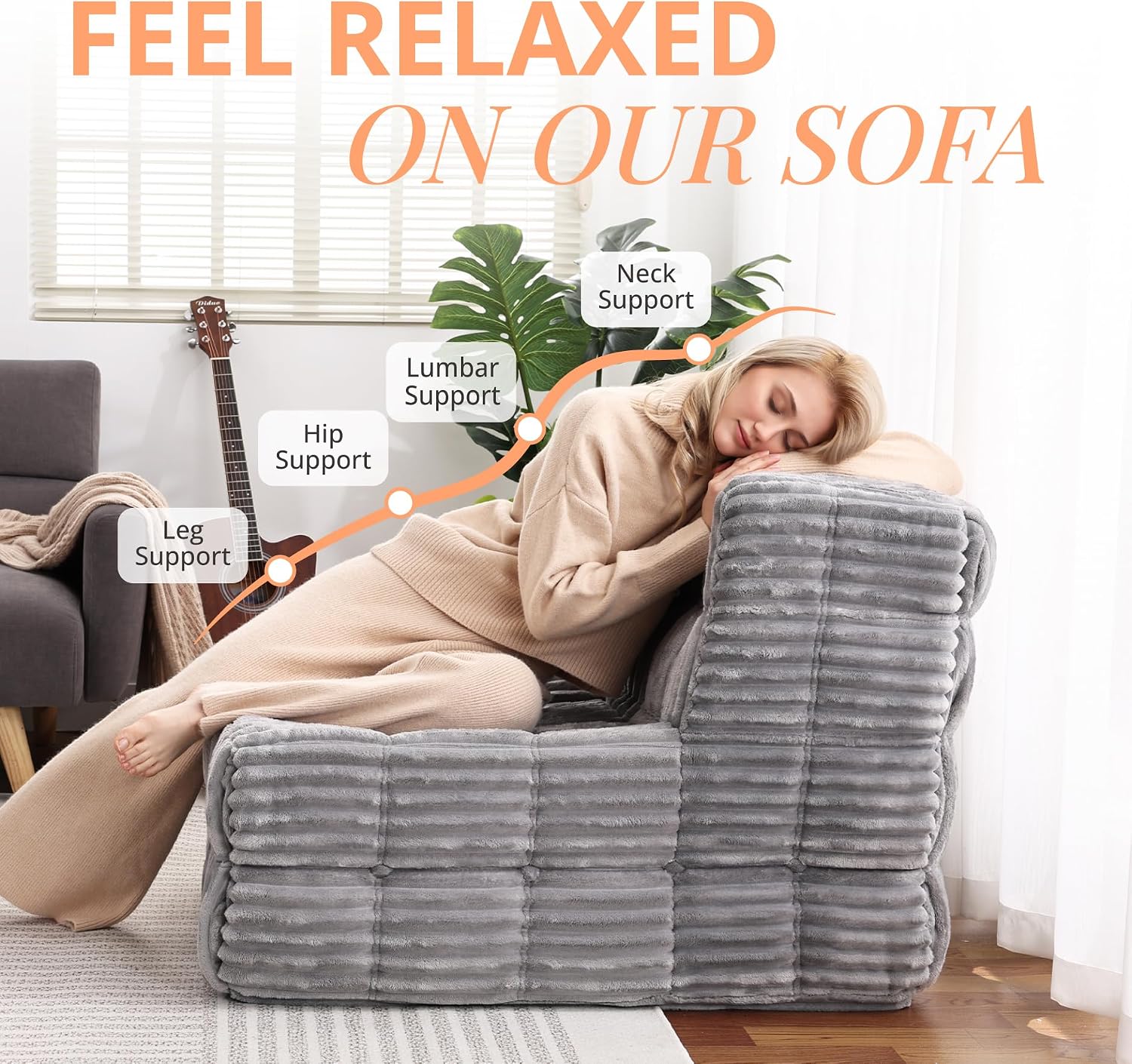 Hybrid Bean Bag Beanbag Chair for Adults Fireside Floor Togo Sofa with High Density Comfortable Memory Foam & Pocket Springs for Living Room, Bedroom