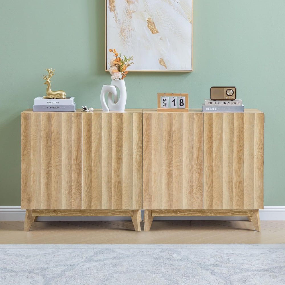 Bifins Sideboard Buffet Cabinet with Storage Set of 2, 61.4" Mid Century...