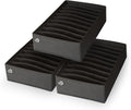 Drawer Organizer Clothes - 3 Set Multipurpose Dresser Drawer Organizer for Adults & Kids, Closet Foldable 10 Cells per Organizer - Non-Woven Fabric, T-Shirts, Baby Clothes, Shorts Organizer - Black