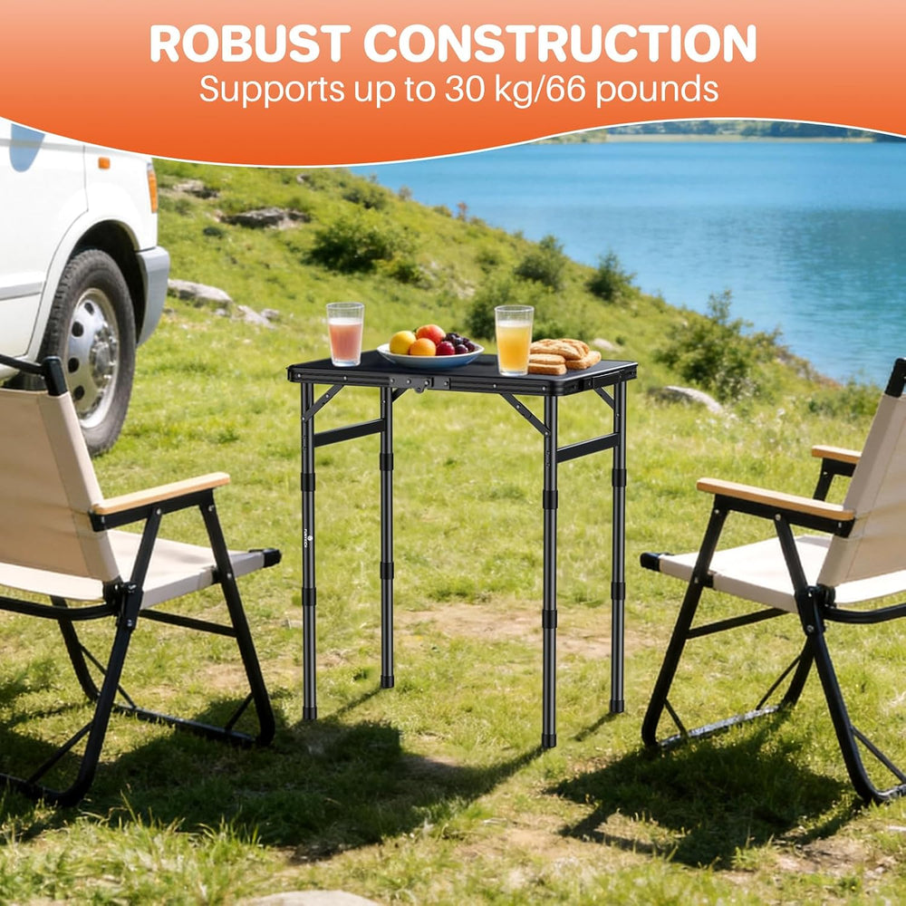 FUNYKICH Waterproof Camping Tables with Plastic Tabletop 22.8''x15.7&...