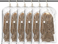 TAILI Hanging Vacuum Storage Bags, Space Saver Bags for Clothes, Coats, Suits and Jackets, Clear, 6 Pack Short, 31 x 15 x 40 inches