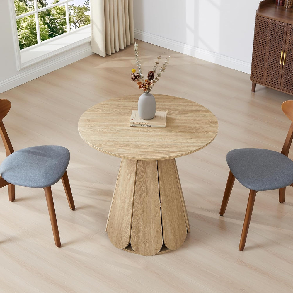 31.5" Round Dining Table for 2-4 People, Modern Small Kitchen & Dini...