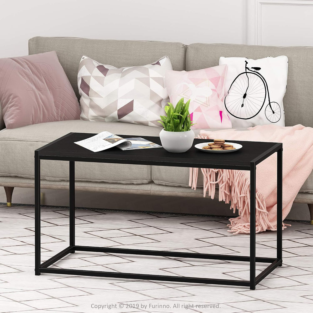 FURINNO Camnus Modern Living Coffee Table, Americano, 15.74 in x 30 in x 17.5...