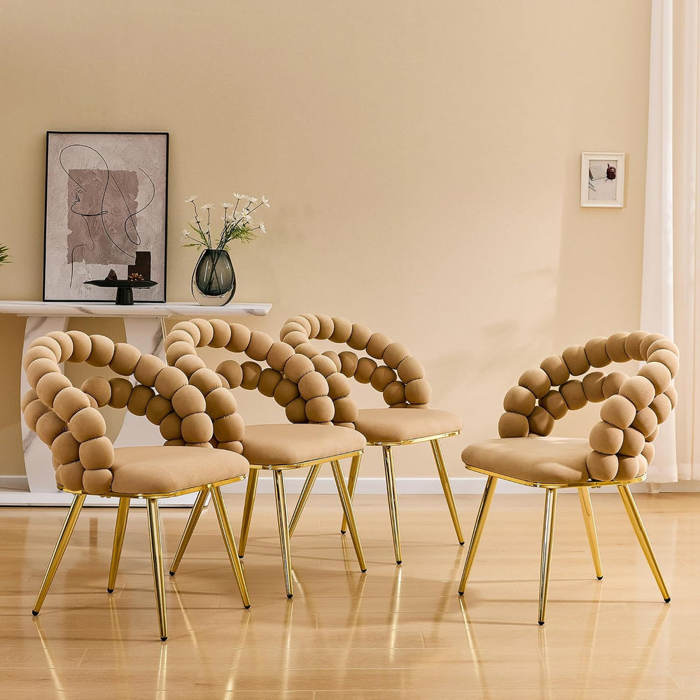 Aoowow Bubble Ball Chain Chairs, Contemporary Luxury Kitchen Chairs, Handcraf...